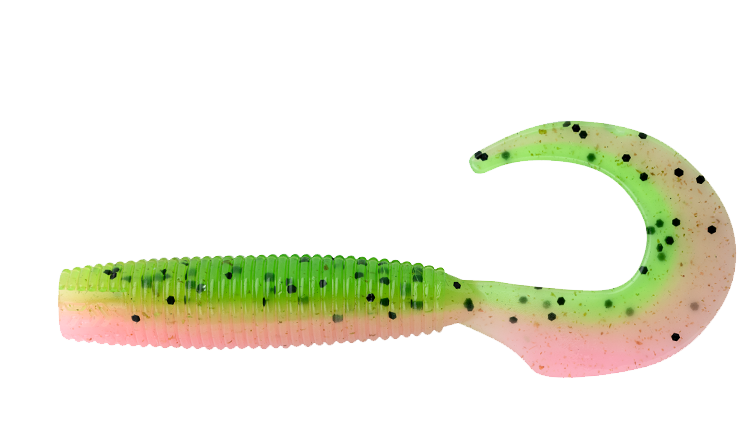 BAIT JUNKIE 4" GRUB STRAWBERRY RIPPLE #39