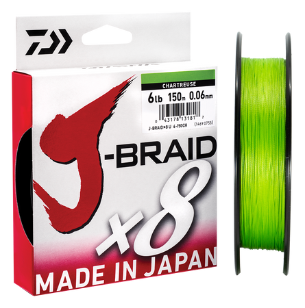 J-Braid 8 - Chartreuse Line