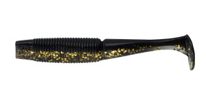 BAIT JUNKIE 2.5" MINNOW BLACK & GOLD #29