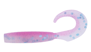 BAIT JUNKIE 4" GRUB PINKY SNAPPER GLOW #60