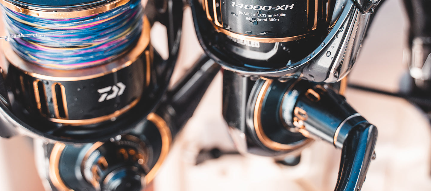 25 SALTIGA SPOOL (GOLD/NAVY) – Daiwa Australia
