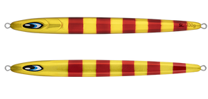 SALTIGA SL JIG 130G GOLD RED STRIPE