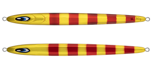 SALTIGA SL JIG 90G GOLD RED STRIPE