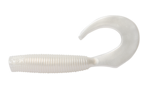 BAIT JUNKIE 4" GRUB WHITE PEARL #11