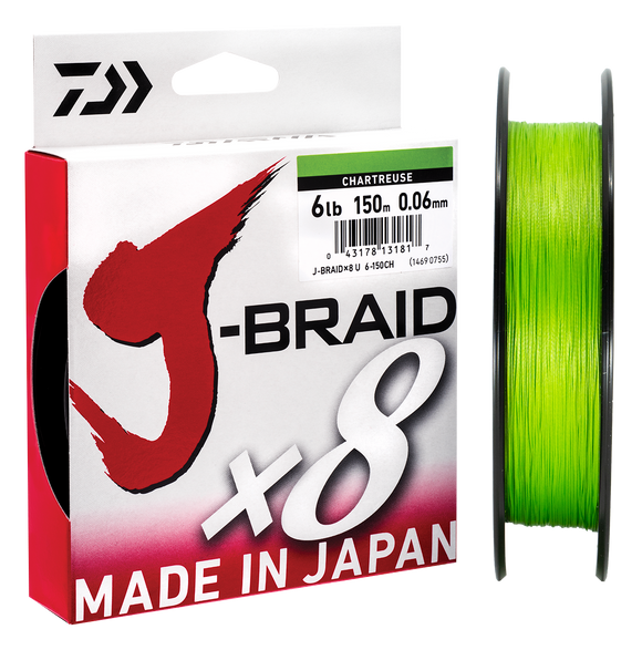 Daiwa J-Braid X8 Dark Green 500m - Veals Mail Order