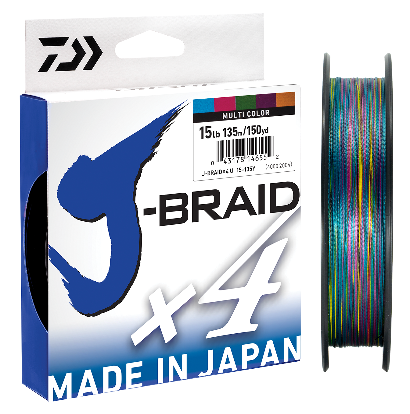 Daiwa J-Braid X4 Braided Fishing Line, 9.1KG/20LB .21MM, Colour