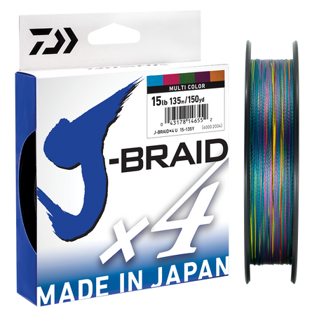 Braid Daiwa J BRAID X 4  1500M Multicolor - Nootica - Water addicts, like  you!